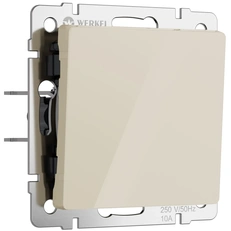 Изображение Выключатель одноклавишный (айвори акрил) W1110043