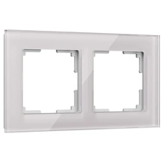 Изображение Рамка из стекла на 2 поста Favorit дымчатый W0021117