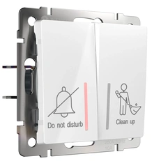 Изображение Выключатель двухклавишный для отелей (белый) W1120801